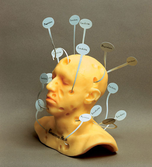 Gilles Barbier, Emmental head, 2003, courtesy galerie Georges Philippe Nathalie Vallois