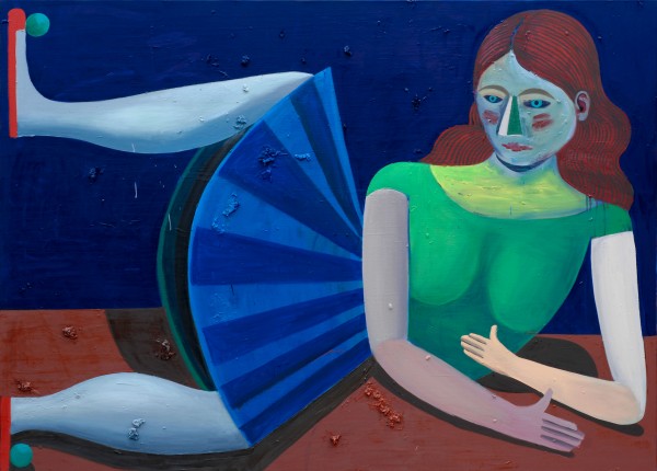 cr-liegende-mit-roten-bommelschuhen-2008-130-x-180-cm-oil-on-canvas Christoph Ruckhäberle, Liegend mit roten Bommelschuhen, 2008, huile sur toile, 130x180cm, Courtesy Galerie Kleindienst, Leipzig