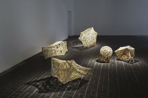 Albrecht Schäfer, Sitzgruppe / Suite, 2008, rattan, size variable, installation view KW Institute for Contemporary Art, Berlin