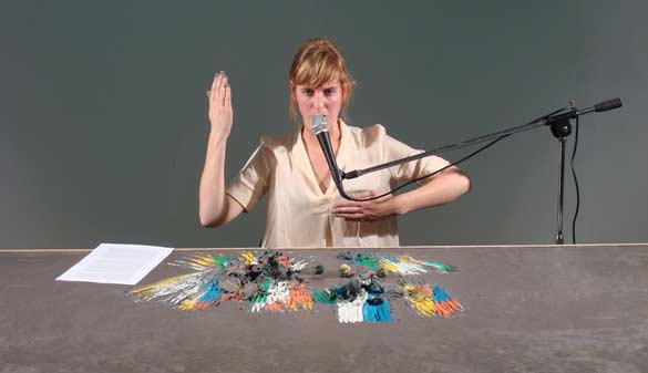 Hedwig Houben, Five Possible Lectures on Six Possibilities for a Sculpture, 2012, image still - Courtesy of the artist, La Loge, Bruxelles & Galerie Fons Welters, Amsterdam