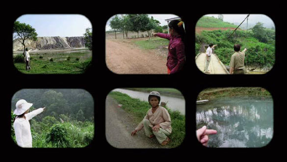 Nguyễn Trinh Thi : Landscape series #1 (capture d'écran), 2013, Vidéo, DVD 5 min, couleur/son, cartes postales. Courtesy of the artist.