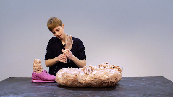 Hedwig Houben, The Hand, The Eye, It and The Foot, 2015. Performance; video 25'. Video still. Courtesy Galerie Fons Welters, Amsterdam.