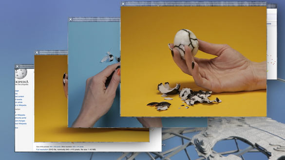 Camille Henrot - Grosse Fatigue, 2013. Vidéo (couleur, sonore) / Video (color, sound), 13 min. Musique originale de / Original music by Joakim. Voix / Voice by Akwetey Orraca-Tetteh. Texte écrit en collaboration avec / Text written in collaboration with Jacob Bromberg. Producteur / Producer : kamel mennour, Paris ; avec le soutien du / with the additional support of : Fonds de dotation Famille Moulin, Paris. Production: Silex Films. Film présenté dans le cadre de l’exposition / Film presented on the occasion of “Il Palazzo Enciclopedico (The Encyclopedic Palace)”, 55e Biennale de Venise / 55th International Art Exhibition - La Biennale di Venezia, 2013 Projet développé dans le cadre du / Project conducted as part of the Smithsonian Artist Research Fellowship Program, Washington, D.C. Remerciements particuliers aux / Special thanks to: the Smithsonian Archives of American Art, the Smithsonian National Museum of Natural History, and the Smithsonian National Air and Space Museum © Camille Henrot - Courtesy the artist, Silex Films and kamel mennour, Paris.