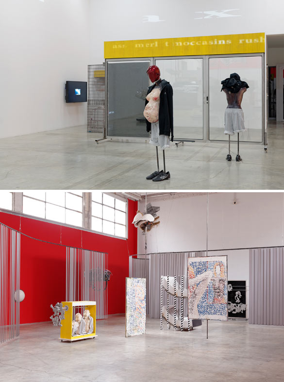 Vue de l'exposition monographique de David Douard "Mo'Swallow", dans le cadre de la saison L'Etat du ciel (14.02.14 - 12.05.14), Palais de Tokyo, Paris. Courtesy Galerie High Art.
Photo : Aurélien Mole.