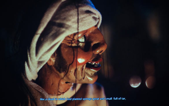 Cabaret Crusades: The Horror Show File, 2010. Still. Vidéo. 31 mn 49 sec. © Wael Shawky.