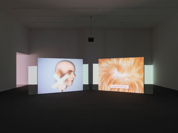 Vue de l’exposition / Installation view « Ed Atkins », Kunsthalle Zürich, 2014 © Stefan Altenburger Photography Zurich
