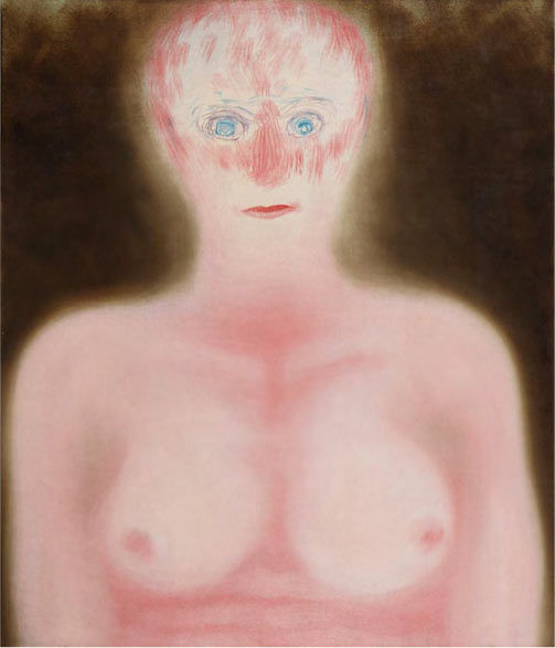 Klang : Miriam Cahn, Klang, 1975, Huile sur toile, 105 x 90 cm, courtesy galerie Wolff, Paris.
