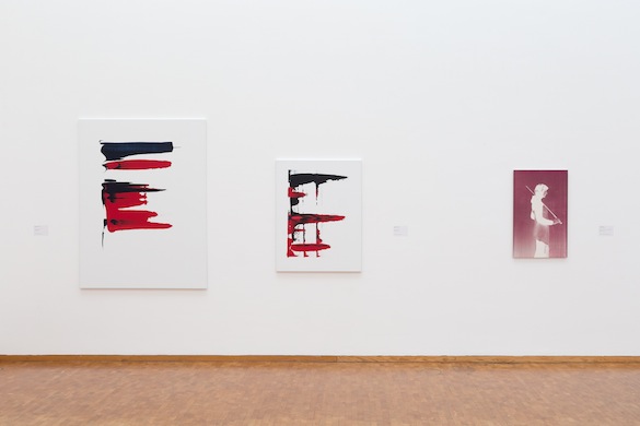 Vue de l’exposition / Exhibition view : Michael Krebber, R. H. Quaytman, Wolfgang Hahn Prize 2015, Museum Ludwig, Cologne. Photo : Rheinisches Bildarchiv / Britta Schlier.